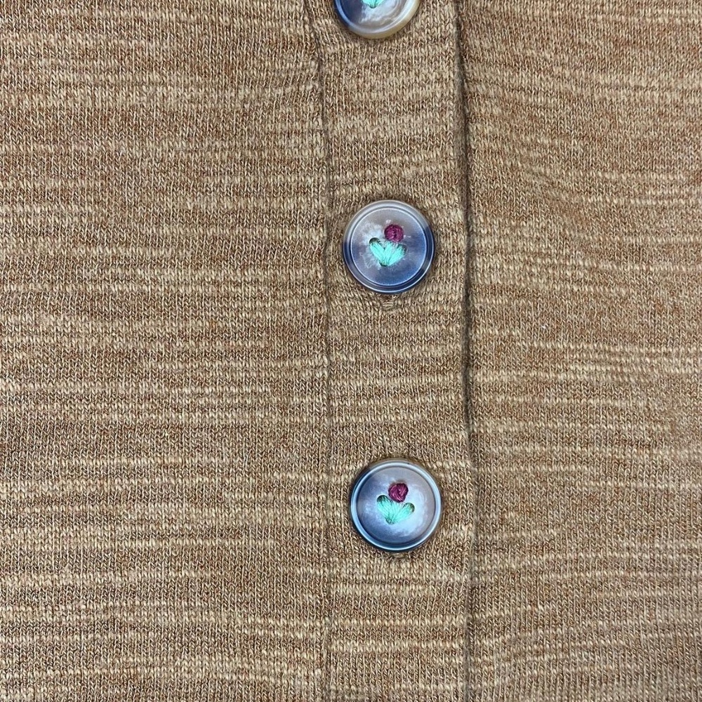 Girls sweater with hand embroidered buttons